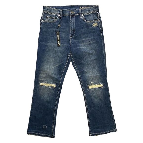 Blank NYC The Micro High Rise Distressed Cropped Straight Leg Jeans NWT | Size 2 - Picture 3 of 7